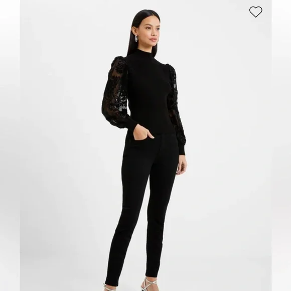 French Connection Balloon Burnout Sleeve Sweater - Picture 7 of 8